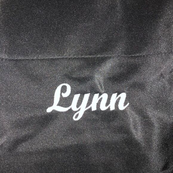 JoAnn Marie Designs LYNN Black Vinyl Personalized Foldable Packable Shoulder Bag - Picture 5 of 13
